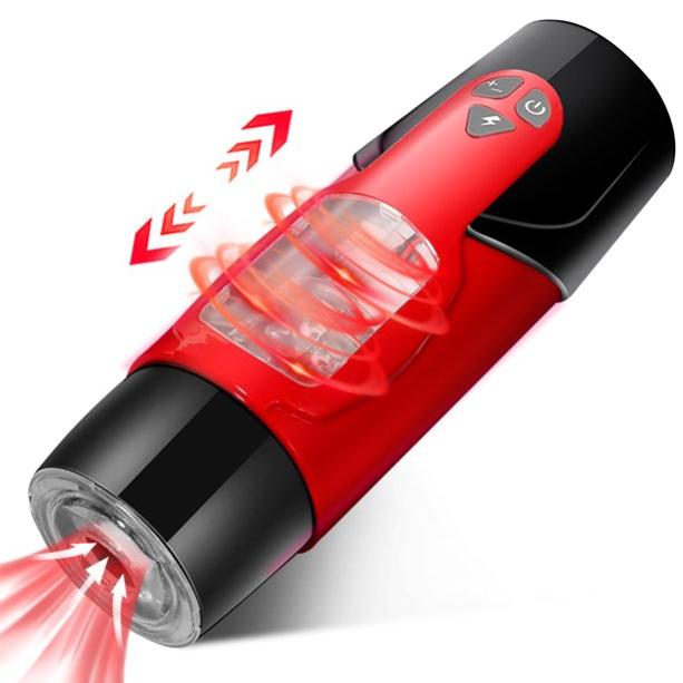 自動男性自慰杯，具有 7 種強大的推力旋轉模式，用於刺激陰莖，電動口袋陰道 3D 紋理口交男性撫摸玩具，男性成人口腔男性