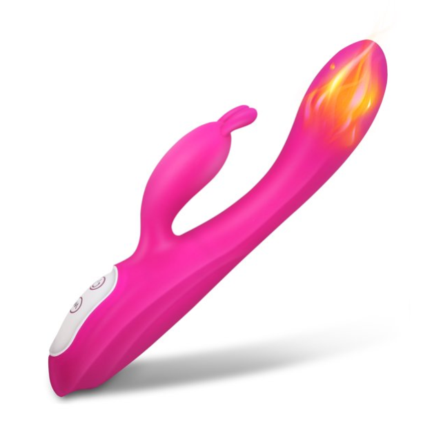 SMOIVE G 点兔子振动器，带加热功能，阴蒂 G 点刺激，防水假阳具振动器，9 次强力振动，兔子振动器女性或情侣乐趣