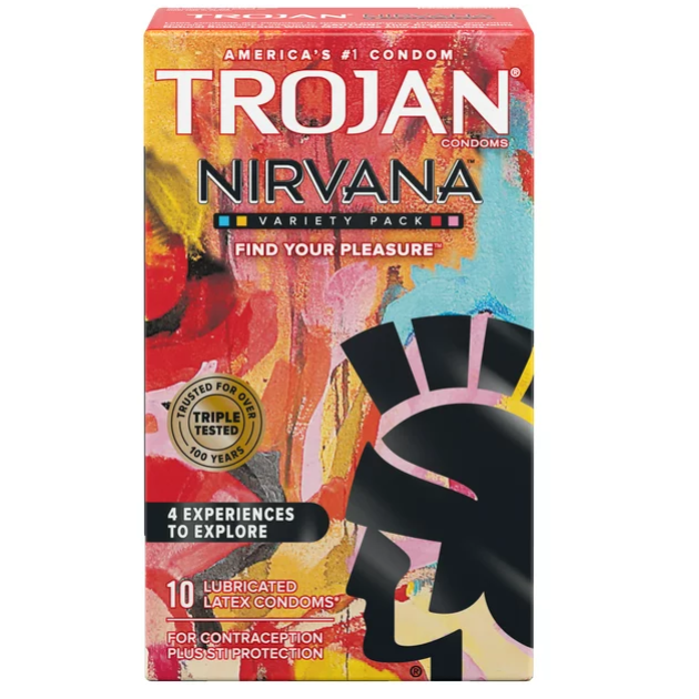 TROJAN Nirvana 潤滑安全套，多種安全套，10 個