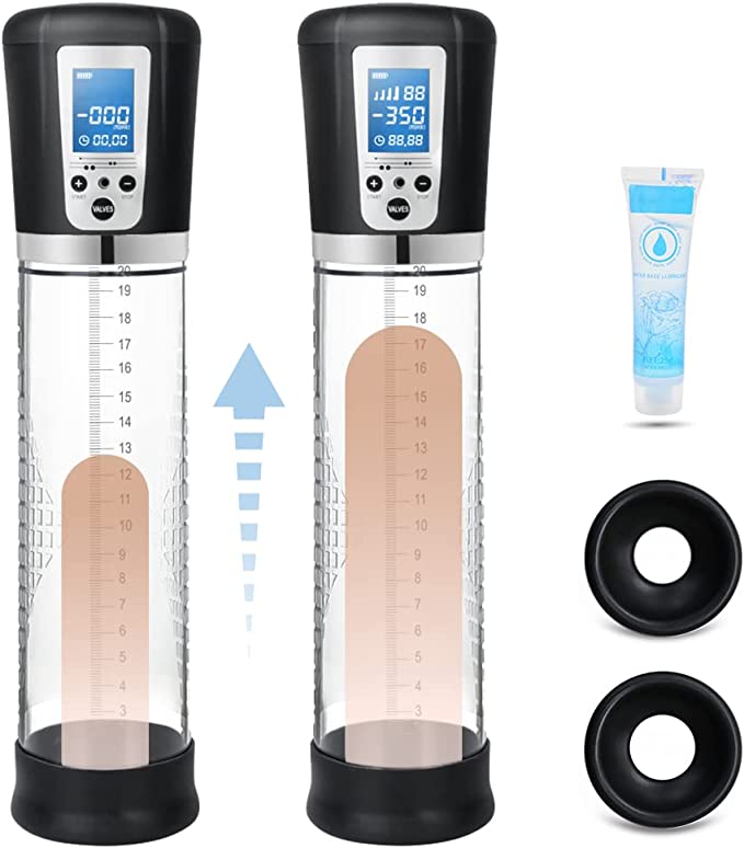 4档吸力电动阴茎真空泵，Adorime可充电自动高真空阴茎增大延长泵，阴茎增大气压装置(a)