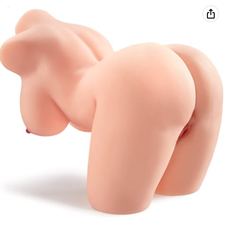 18 磅大型性玩偶，大胸部肥臀和灵活的腿，Goyha 躯干娃娃男性自慰器，适合狗狗式男性自慰，男性躯干性玩具(A)